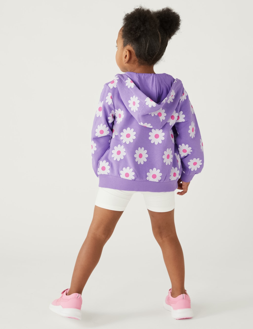 Cotton Rich Daisy Zip Hoodie (2-8 Yrs) image 3