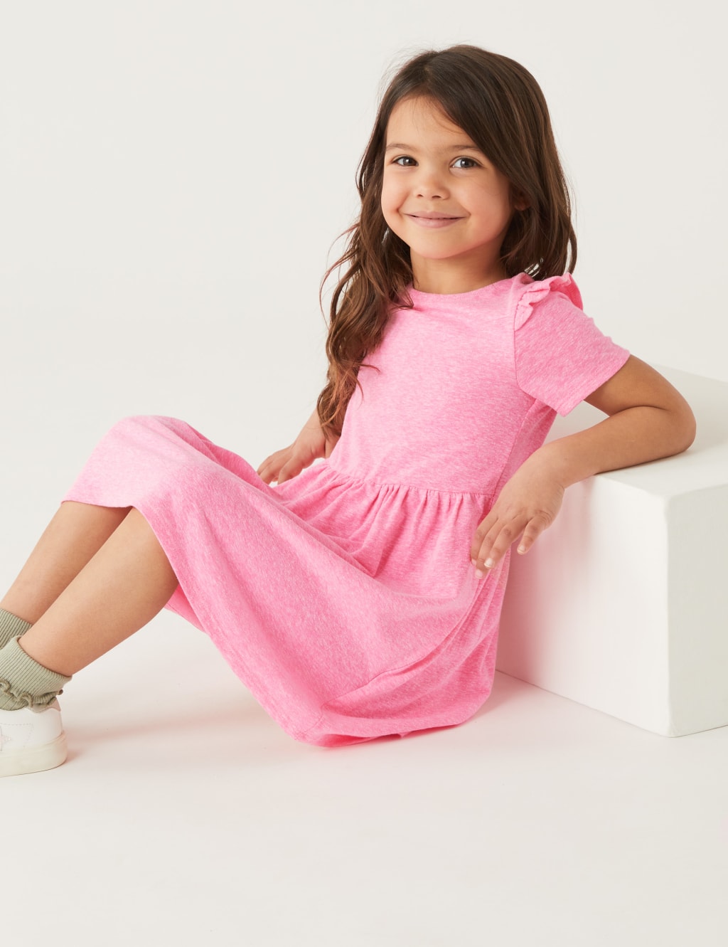 Cotton Blend Dress (2-8 Yrs) image 2