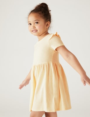 Cotton Blend Dress (2-8 Yrs)