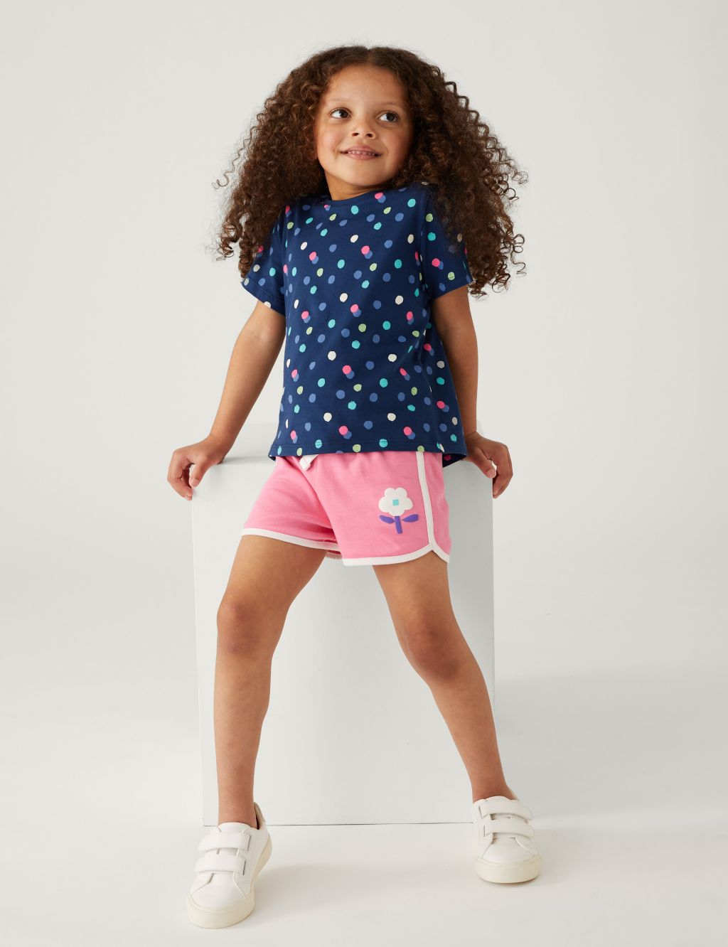Pure Cotton Spotted T-Shirt (2-8 Yrs) image 2