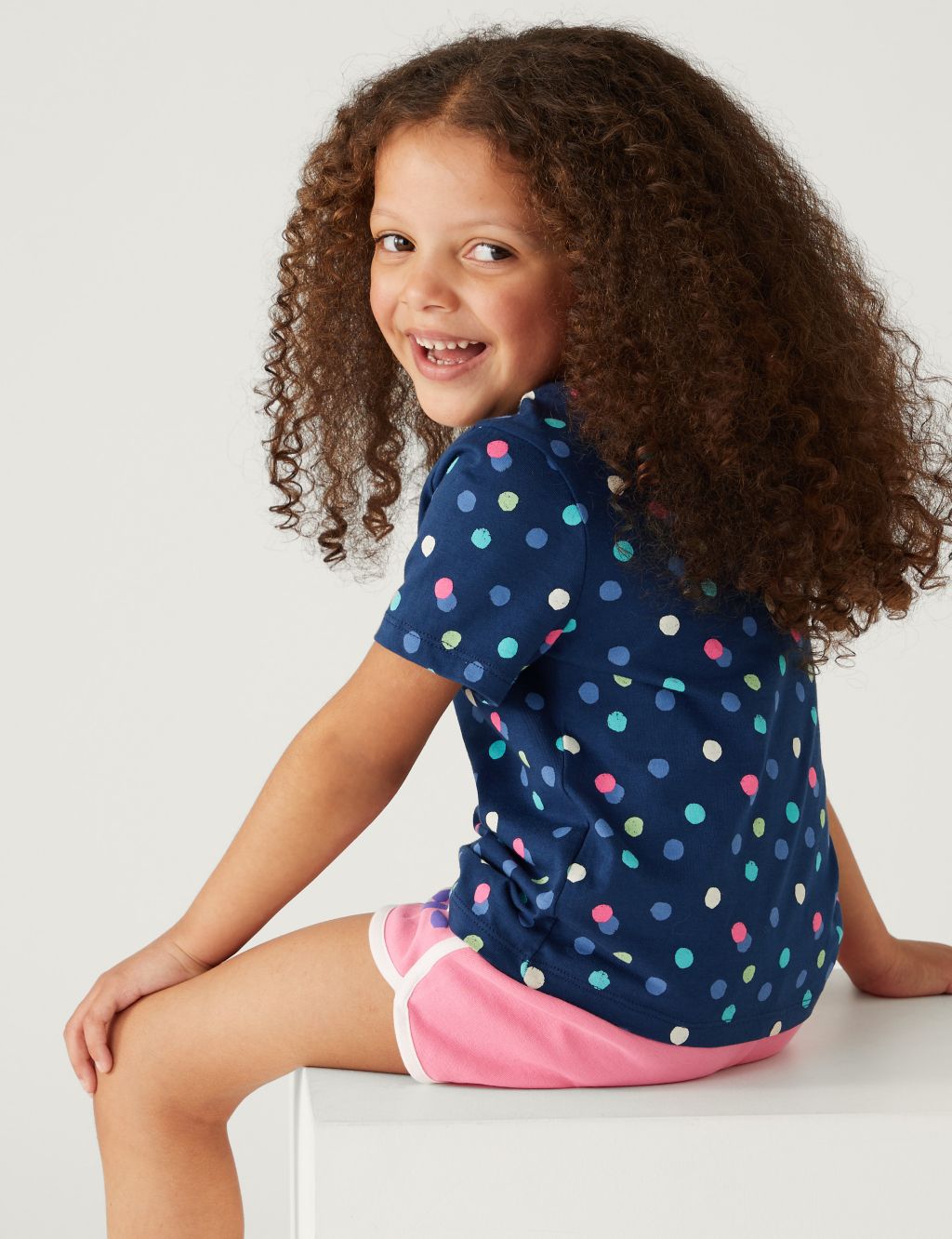 Pure Cotton Spotted T-Shirt (2-8 Yrs) image 3