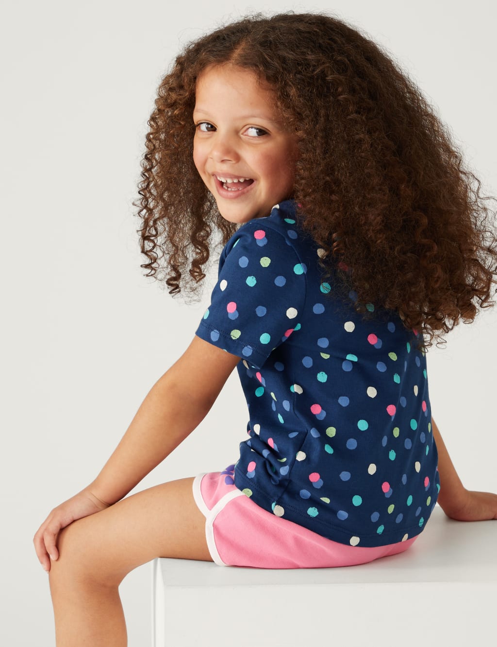 Pure Cotton Spotted T-Shirt (2-8 Yrs) image 3