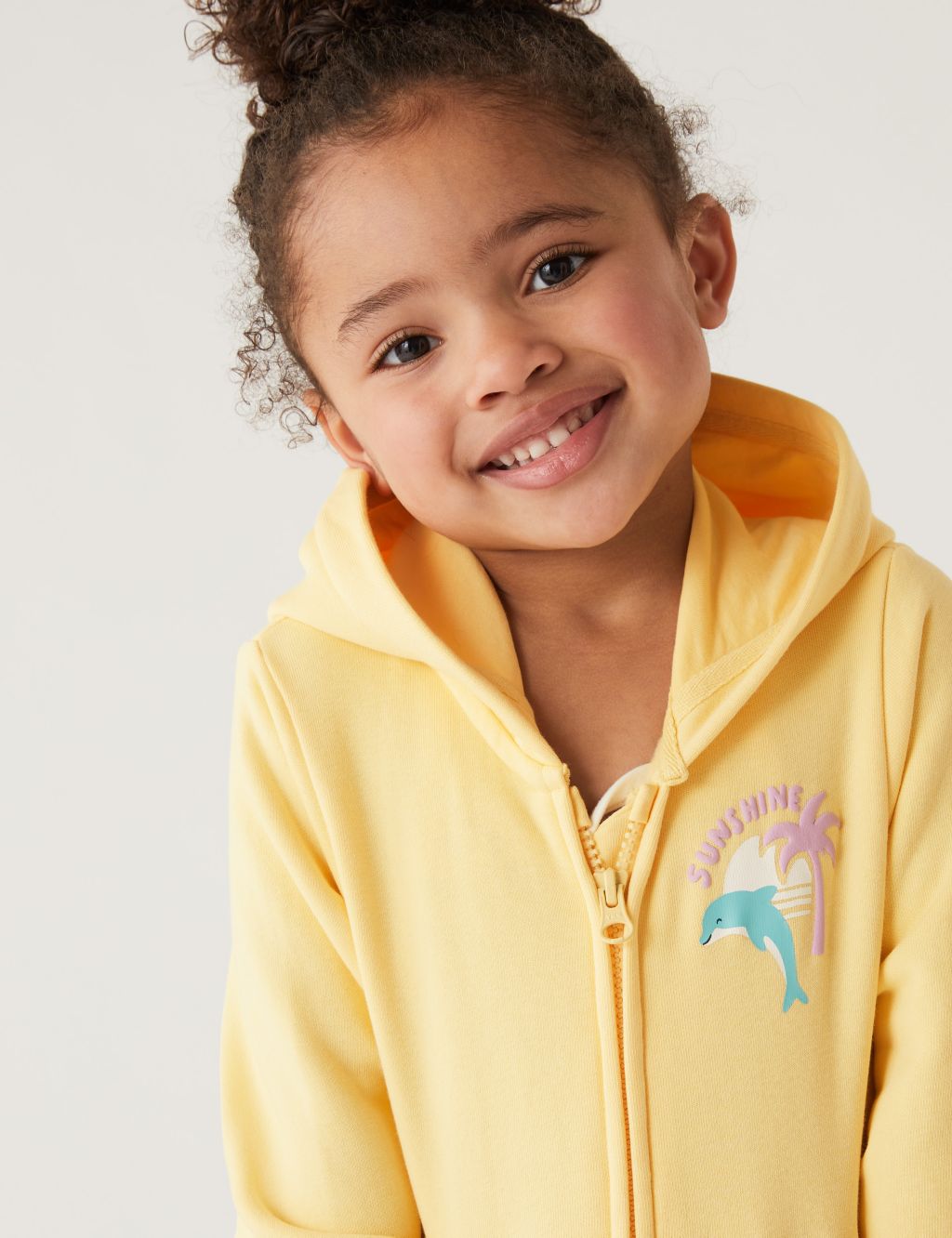 Cotton Rich Dolphin Zip Hoodie (2-8 Yrs) image 2