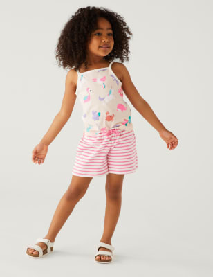 Pure Cotton Striped Shorts (2-8 Yrs)