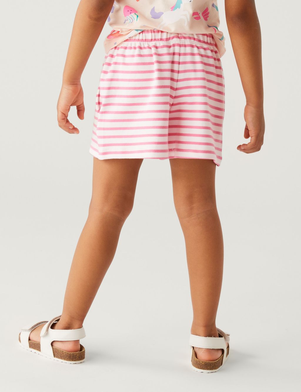 Pure Cotton Striped Shorts (2-8 Yrs) image 3