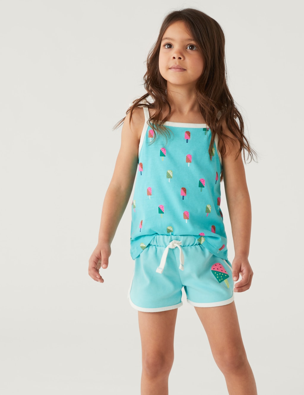 Pure Cotton Ice Cream Strappy Top (2 - 8Yrs) image 2