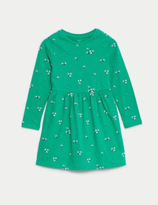 Pure Cotton Floral Dress (2-8 Yrs)