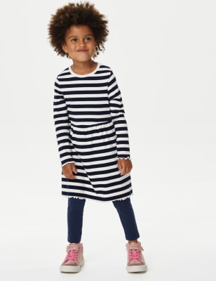 Cotton Rich Striped Dress (2-8 Yrs)