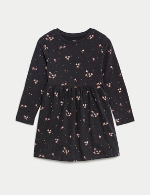 Pure Cotton Floral Dress (2-8 Yrs)