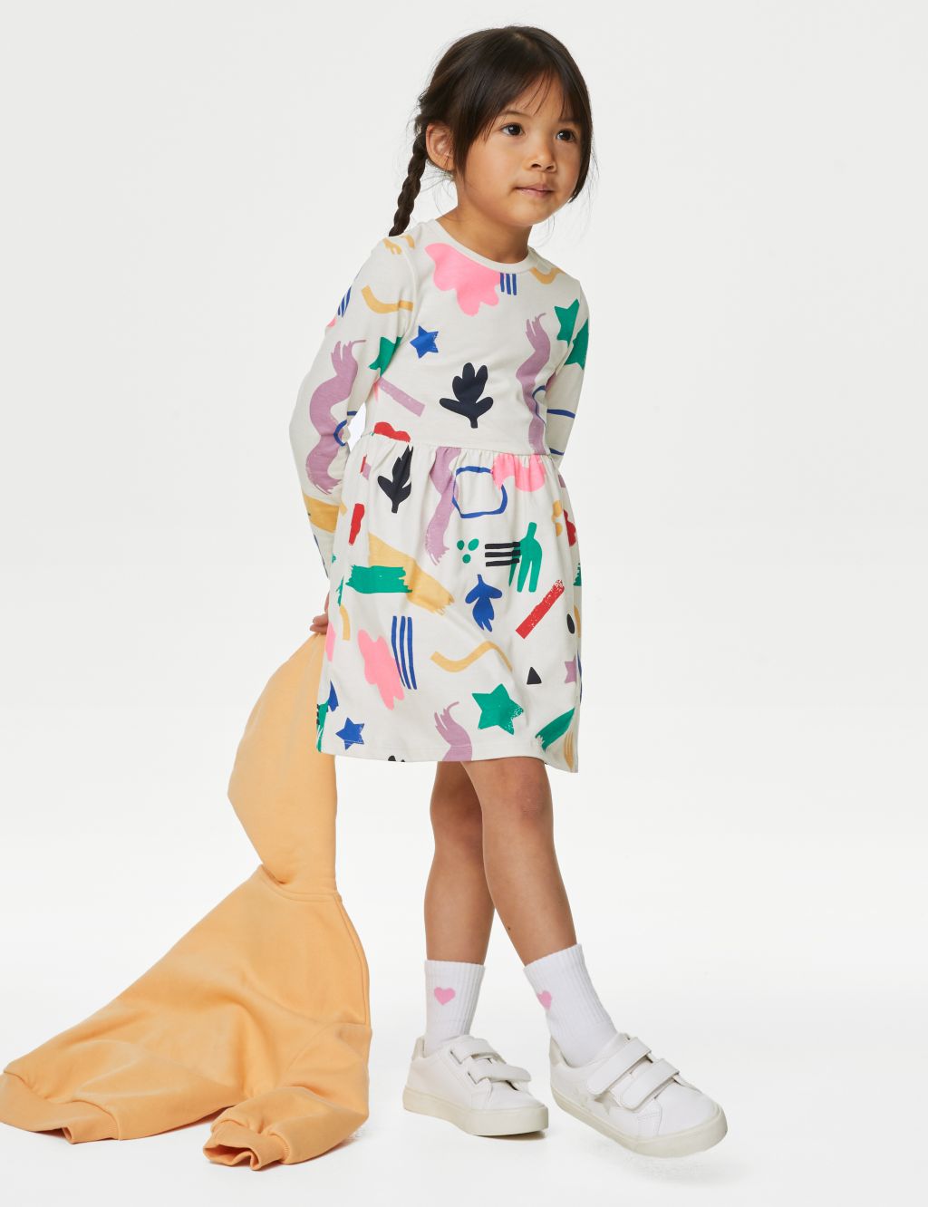 Pure Cotton Abstract Print Dress (2-8 Yrs) image 1