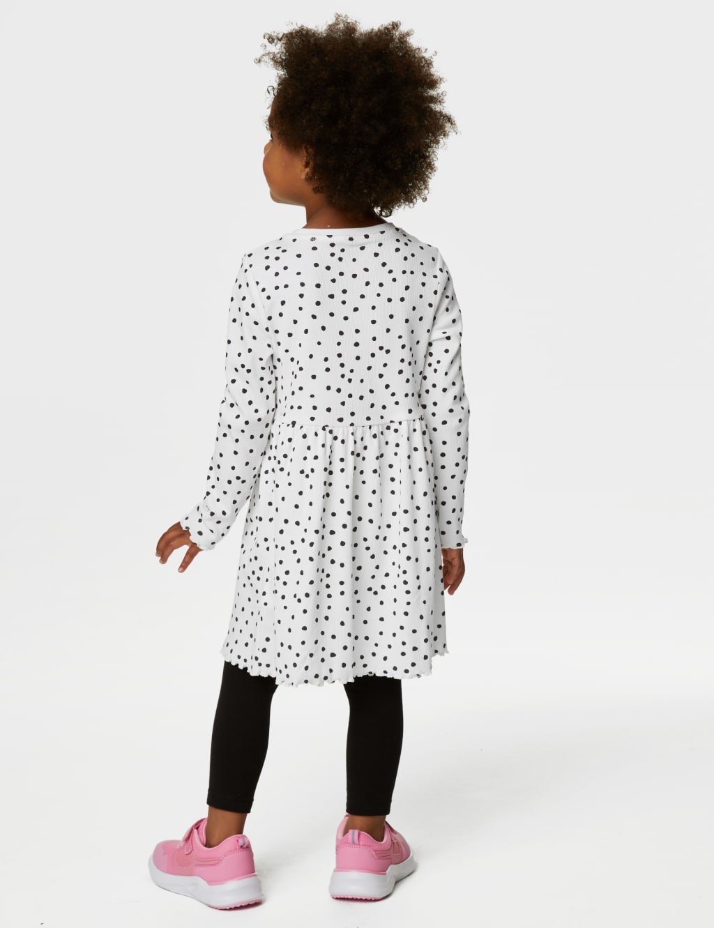 Cotton Rich Spotted Dress (2-8 Yrs) image 4