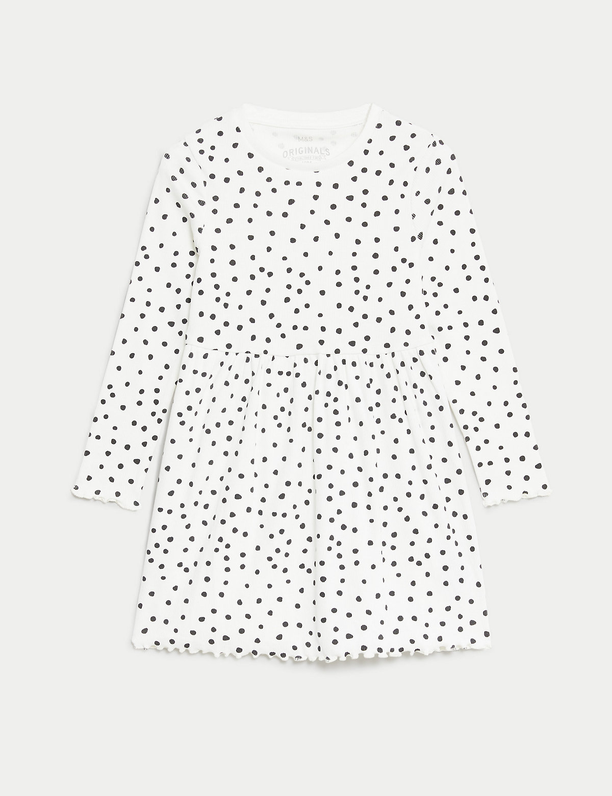 Cotton Rich Spotted Dress (2-8 Yrs)