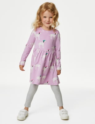 

M&S Collection Kleid aus reiner Baumwolle mit Dalmatinermotiv (2-8 J.) - Pink, Pink