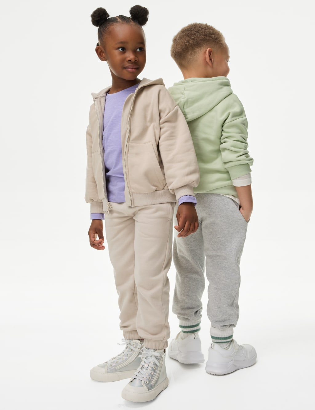 Girls sales beige joggers