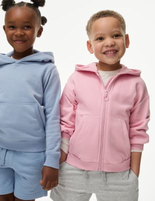 Cotton Rich Plain Hoodie (2-8 Yrs) - NZ