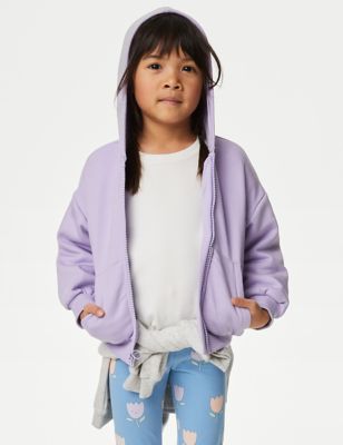 

Girls,Unisex,Boys M&S Collection Cotton Rich Plain Hoodie (2-8 Yrs) - Lilac, Lilac