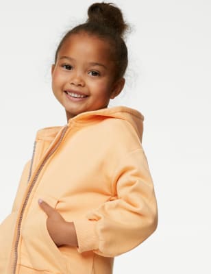 

Girls,Unisex,Boys M&S Collection Cotton Rich Plain Hoodie (2-8 Yrs) - Light Apricot, Light Apricot