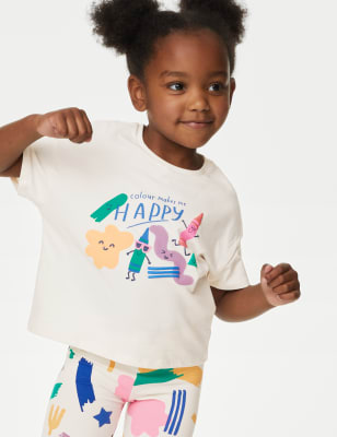 

M&S Collection Camiseta 100% algodón estampado (2-8 años) - Oatmeal, Oatmeal