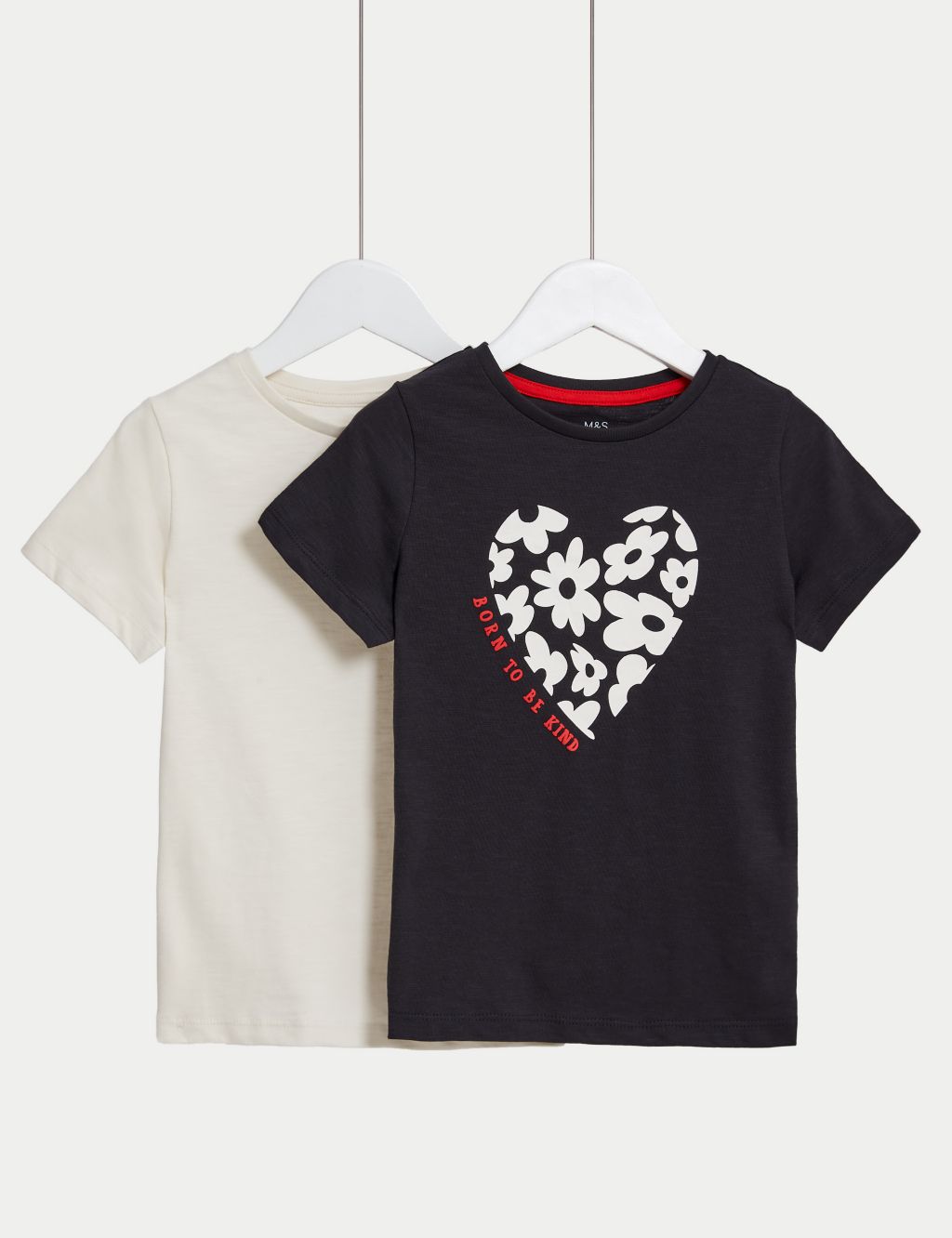 2pk Pure Cotton Printed T Shirts (2-8 Years)