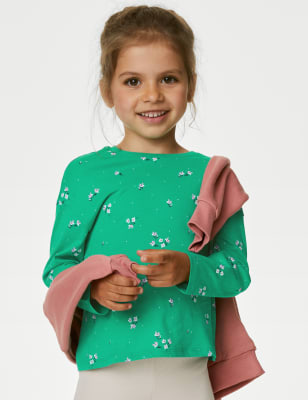 Pure Cotton Ditsy Floral Top (2-8 Yrs)