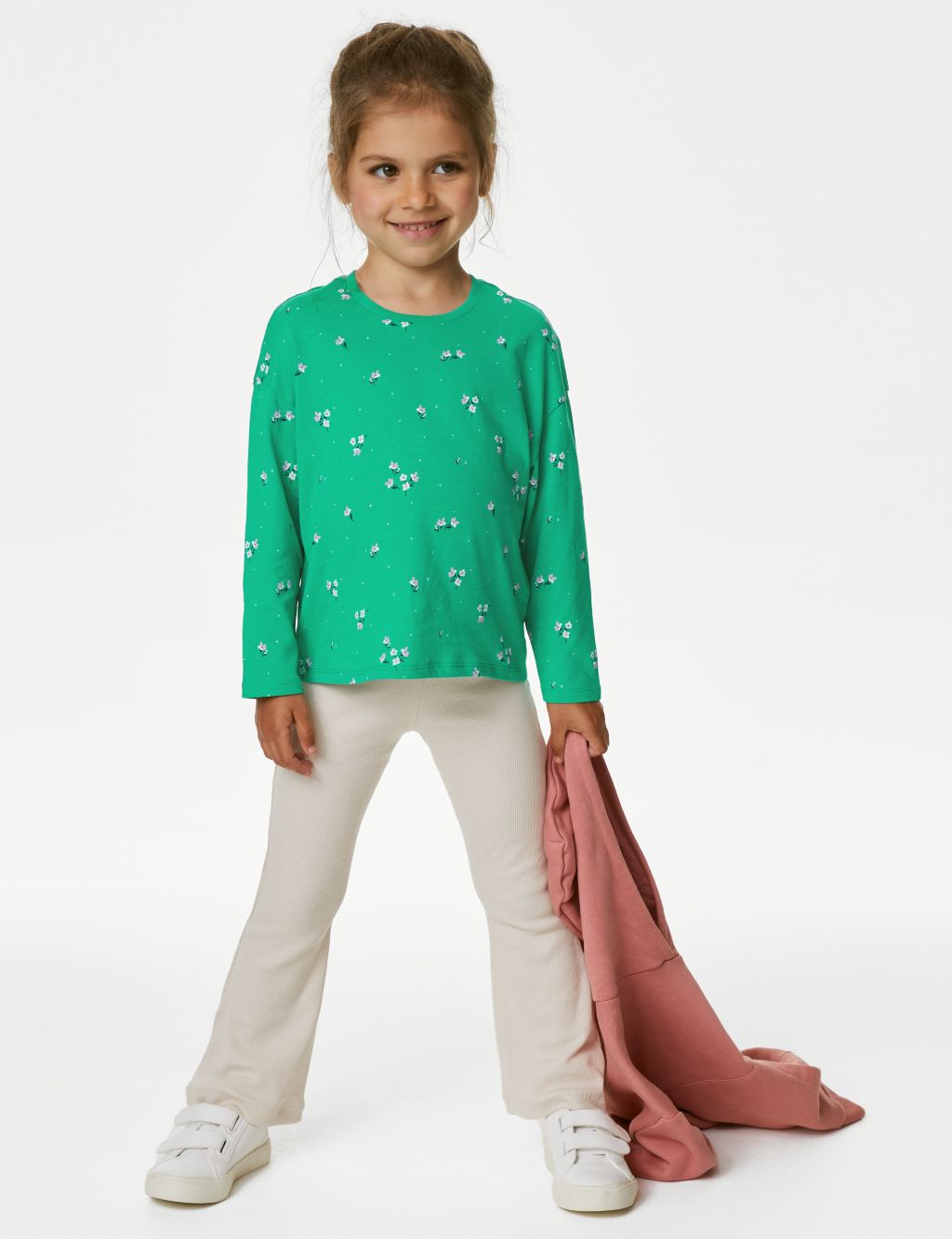 Pure Cotton Ditsy Floral Top (2-8 Yrs) image 3