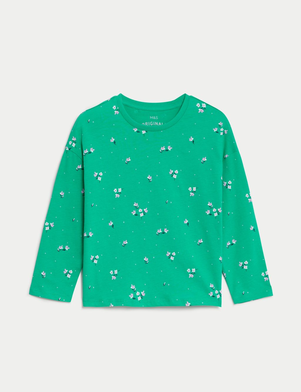 Pure Cotton Ditsy Floral Top (2-8 Yrs) image 2