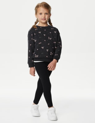 

M&S Collection Geblümtes Sweatshirt mit hohem Baumwollanteil (2-8 J.) - Carbon, Carbon