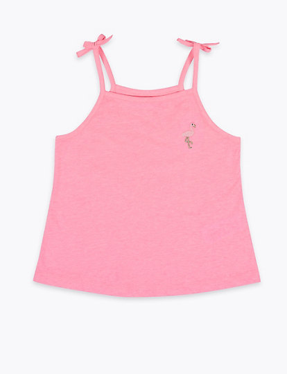 Embroidered Flamingo Vest (2-7 Yrs)
