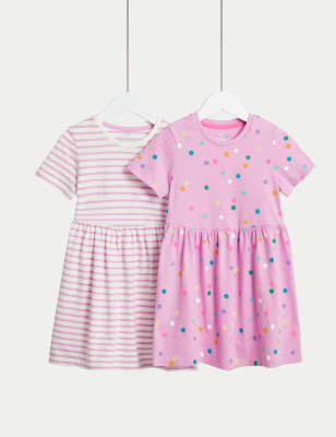 Cotton Rich Dress with Tights (2-8 Yrs)