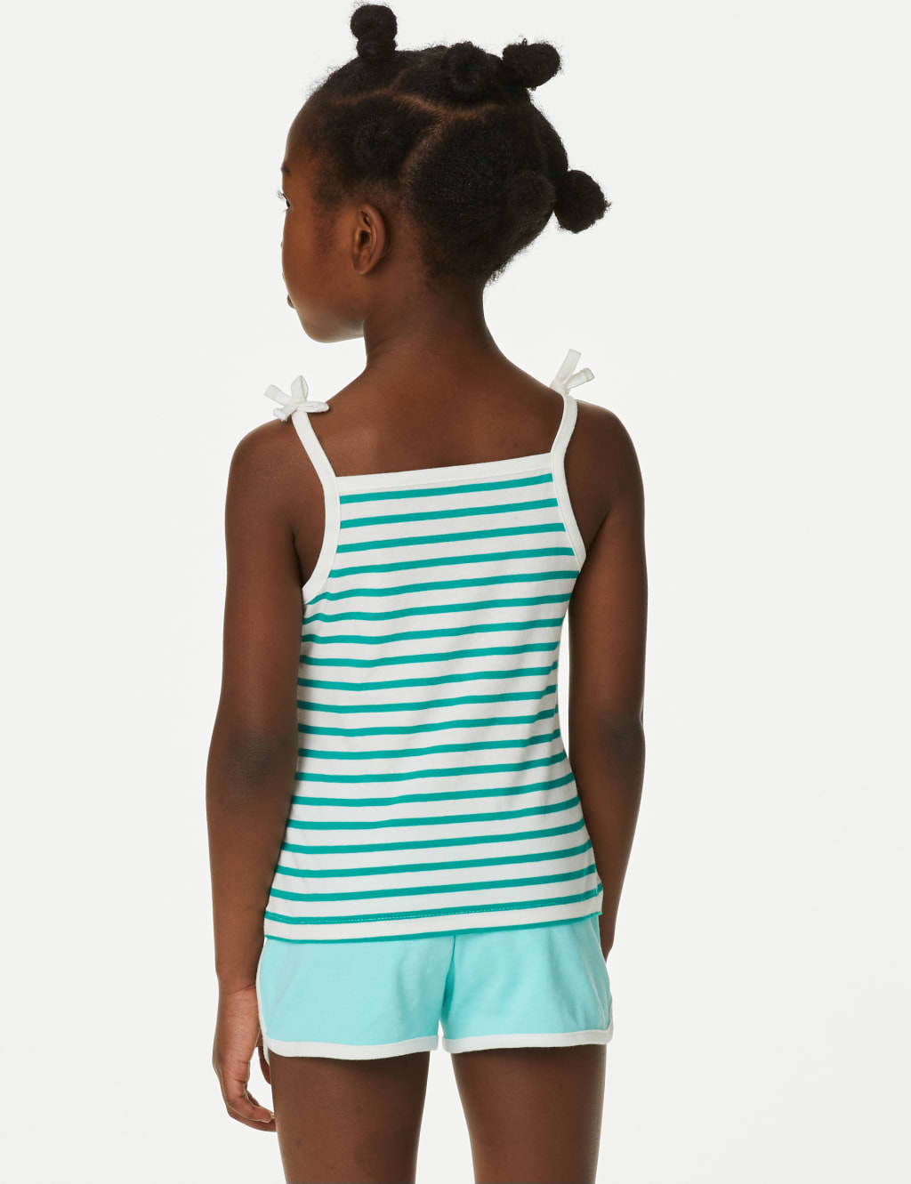 2pk Pure Cotton Printed Strappy Tops (2-8 Yrs) image 2