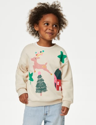 

Girls M&S Collection Cotton Rich Novelty Sweatshirt (2-8 Yrs) - Calico, Calico