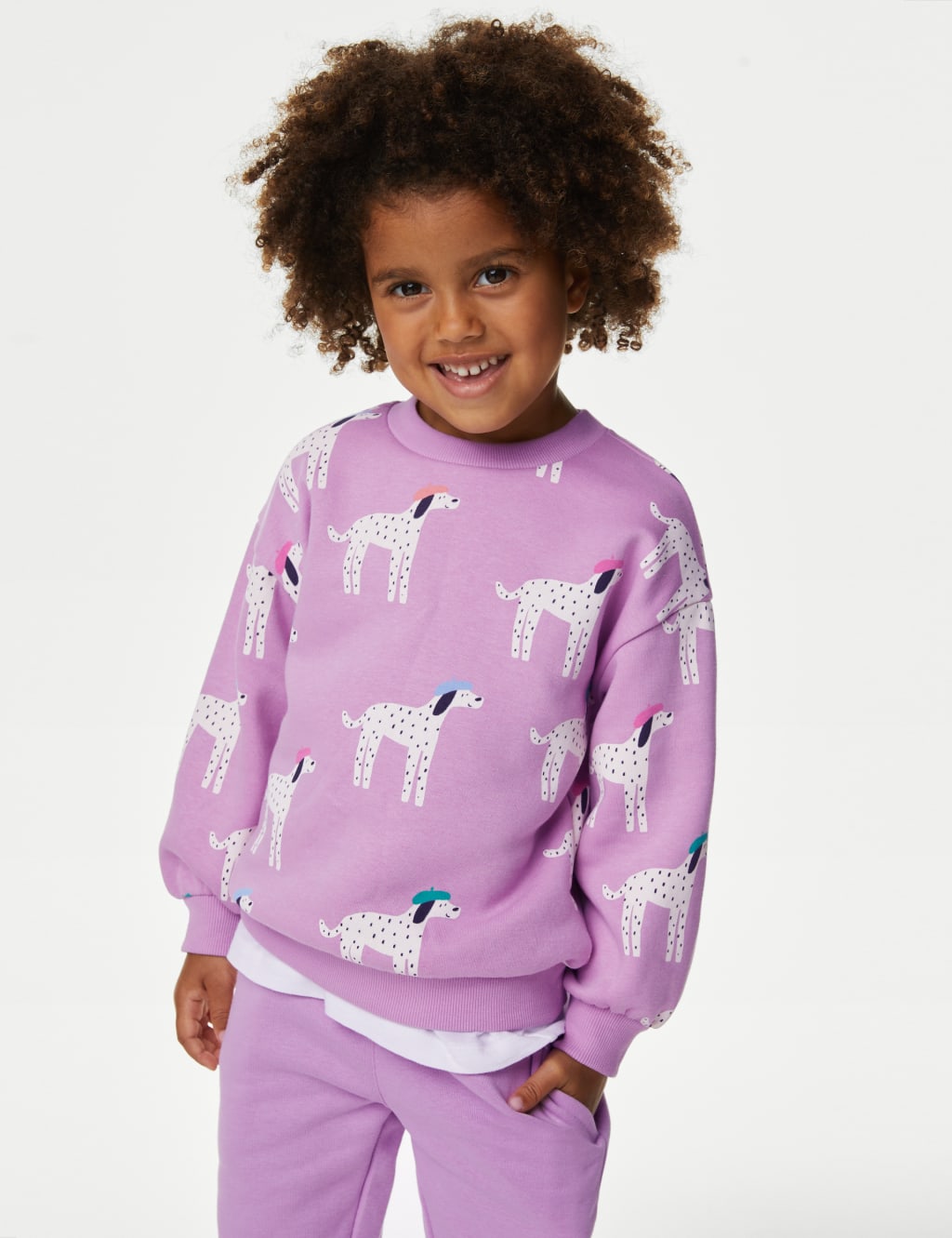 Pure Cotton Dalmatian Print Sweatshirt (2-8 Yrs) image 1