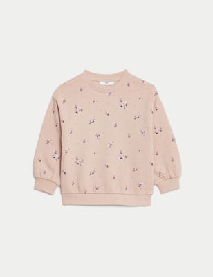 Cotton Rich Floral Sweatshirt (2-8 Yrs)
