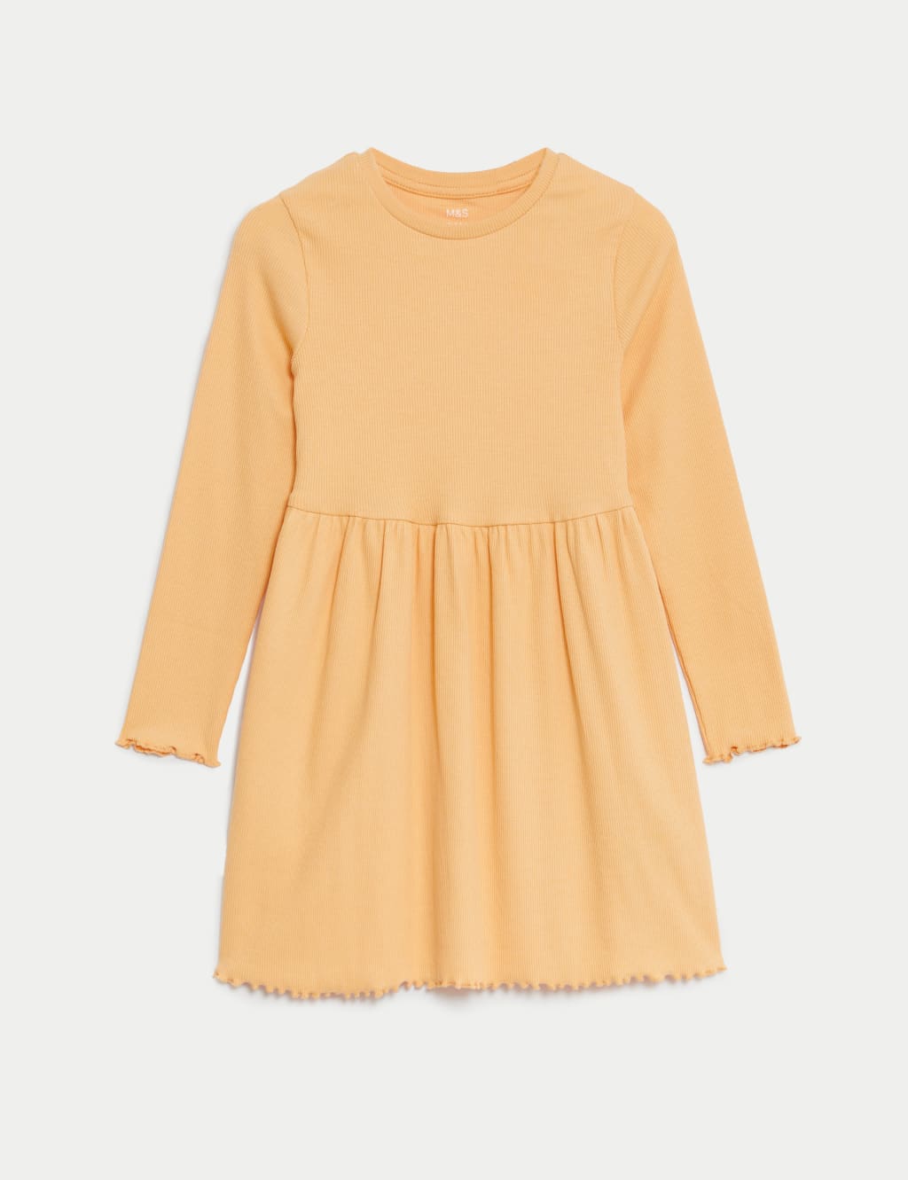 Cotton Rich Ribbed Dress (2-8 Yrs) image 2
