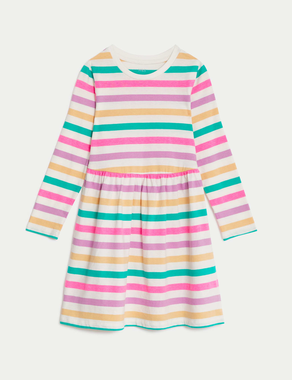 Cotton Rich Striped Dress (2-8 Yrs) image 1