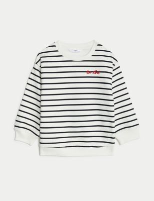 Cotton Rich Be Kind Striped Sweatshirt (2-8 Yrs)