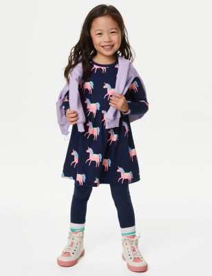 Pure Cotton Printed Dress  (2-8 Years)