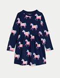 Pure Cotton Printed Dress  (2-8 Years)