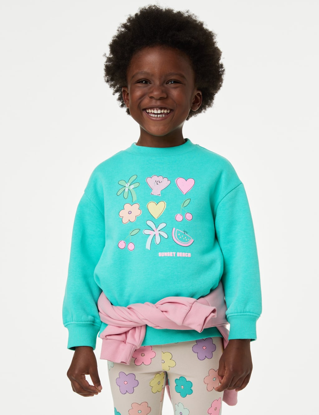 Cotton Rich Printed Sweatshirt (2-8 Yrs)