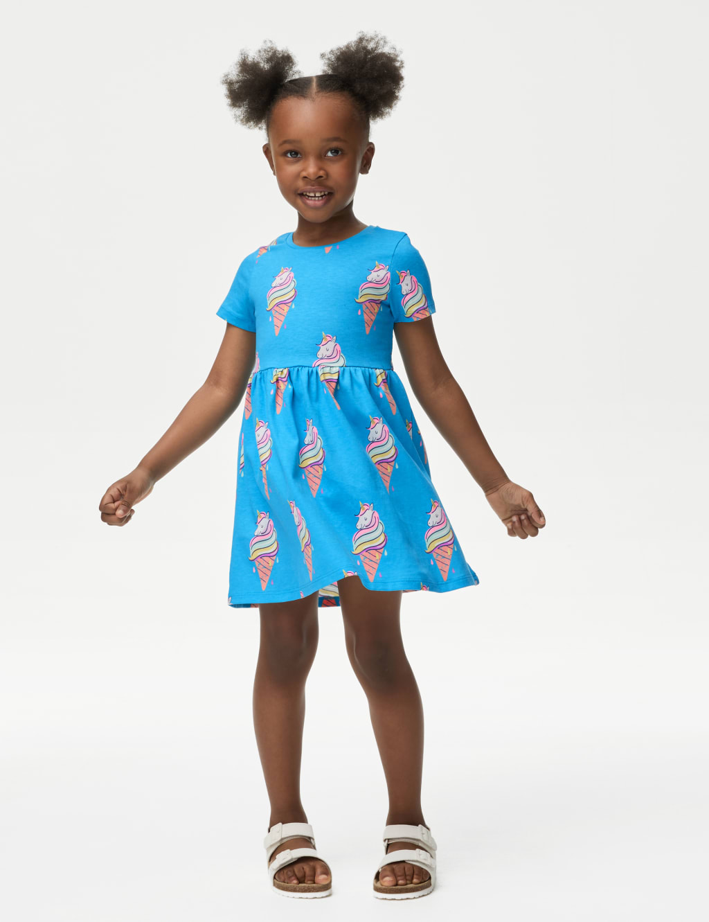 Pure Cotton Printed Dress (2-8 Years)