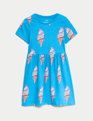 Pure Cotton Printed Dress (2-8 Years)