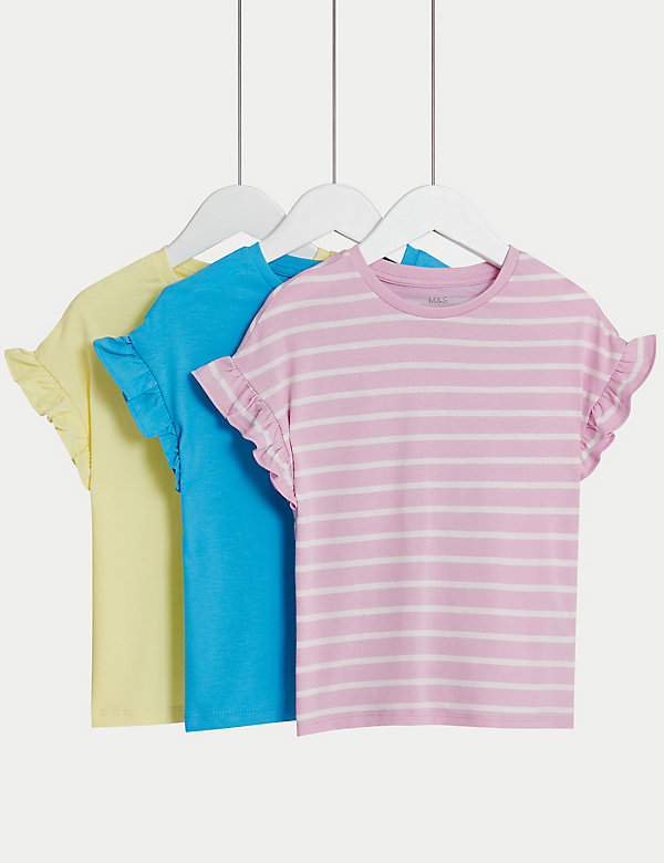 3pk Pure Cotton T-Shirts (2-8 Yrs) - AT