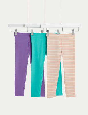 3pk Cotton Rich Leggings (2-8 Yrs) - NZ