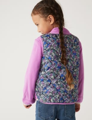 

Girls M&S Collection Floral Padded Gilet (2-7 Yrs) - Purple, Purple