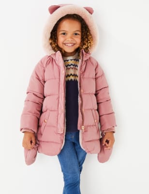 Manteau matelass&eacute; avec oreilles de chaton (du 3&nbsp;mois au 7&nbsp;ans)