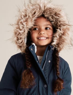 m&s girls winter coats