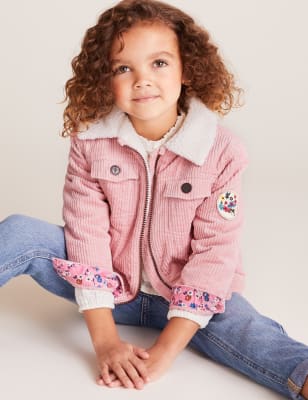 Pink cord best sale denim jacket