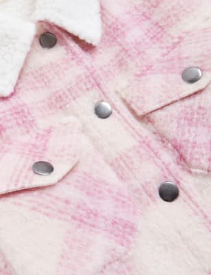 

M&S Collection Baumwoll-Shacket mit Teddyfutter (2-7 Jahre) - Pink Mix, Pink Mix