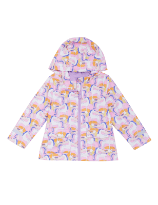 

Girls M&S Collection Unicorn Print Hooded Fisherman Coat (2-7 Yrs) - Pink Mix, Pink Mix