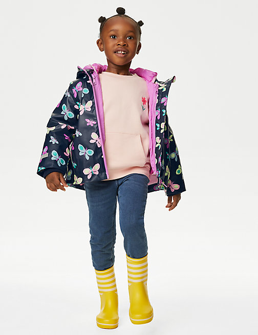 Marks And Spencer Girls M&S Collection 3-in-1 Stormwear Butterfly Fisherman Coat (2-7 Yrs) - Navy Mix